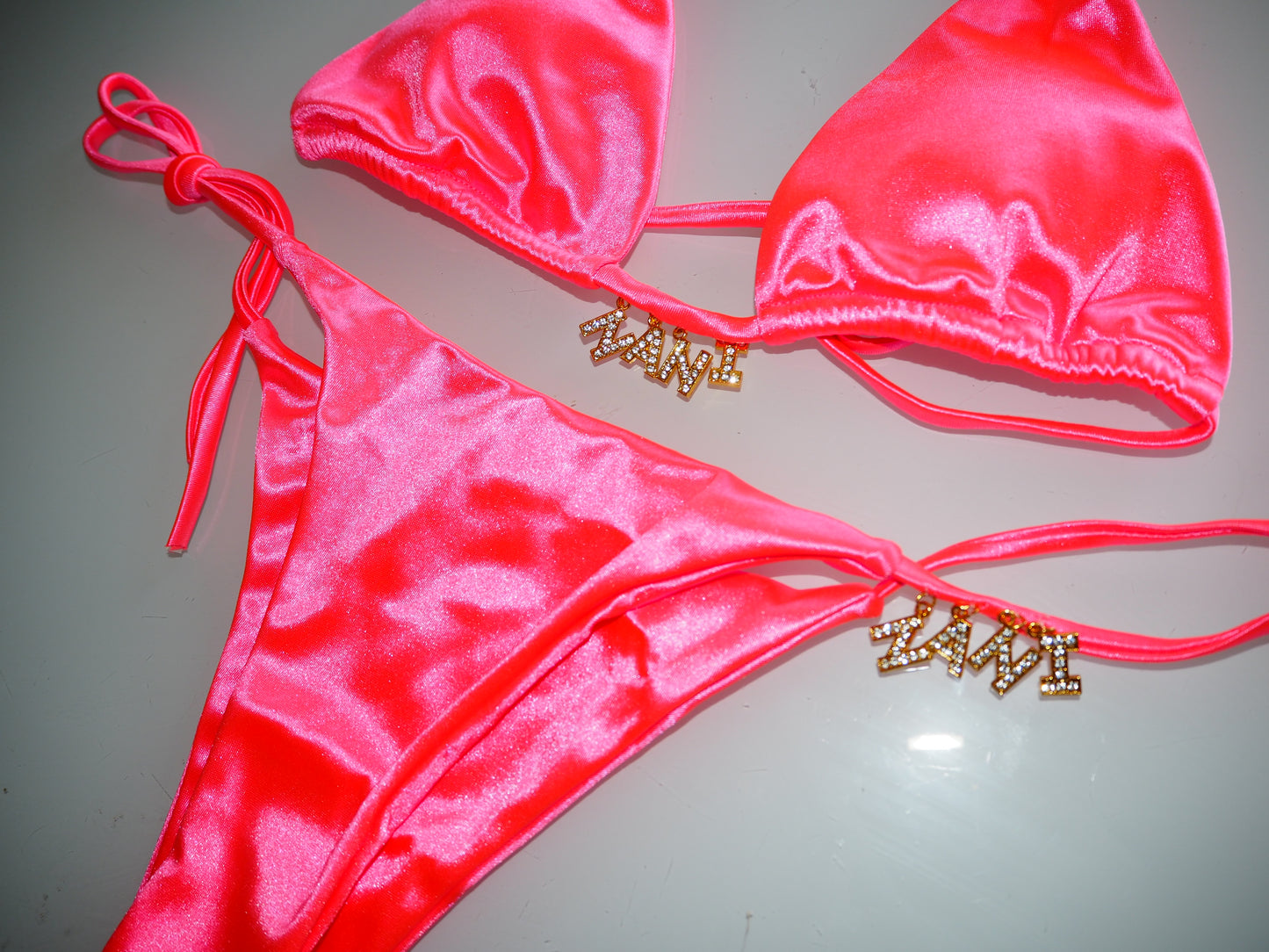 Pretty Kitty Satin Bikini Set