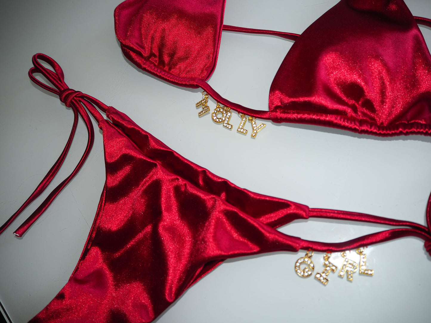 Pretty Kitty Satin Bikini Set